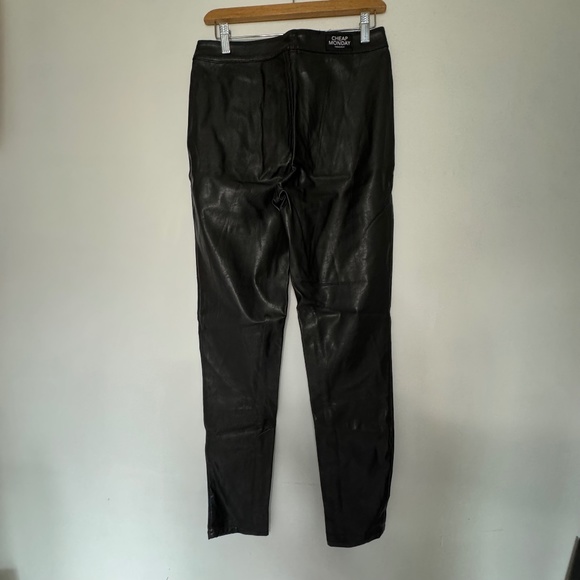 Cheap Monday No Pocket Spray Vegan Leather Pants - Picture 4 of 5
